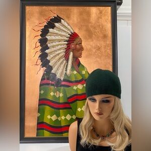 Dark green Ralph Lauren cashmere beanie